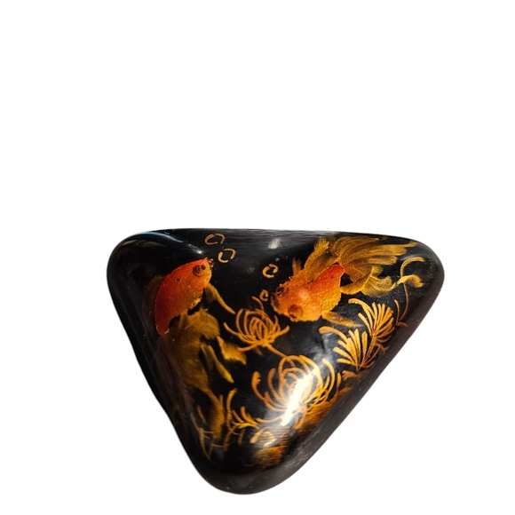 Vintage Handpainted Koi Paper Weight Laquered. - Picture 2 of 5